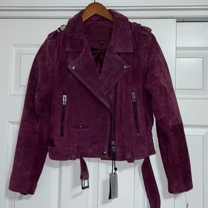 NWT BLANKNYC SUEDE MOTO JACKET sz Large